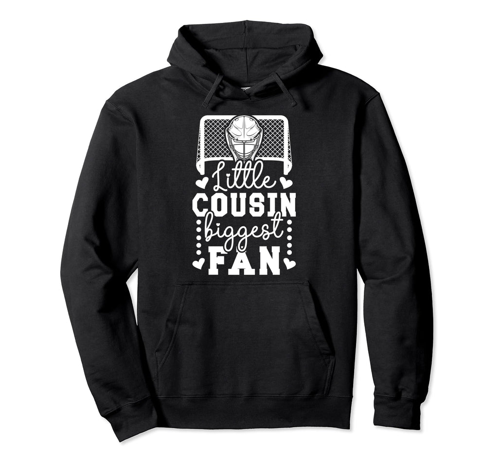 Little Cousin Hockey Goalie Cousin Hoodie - Custom Art Print for Adults