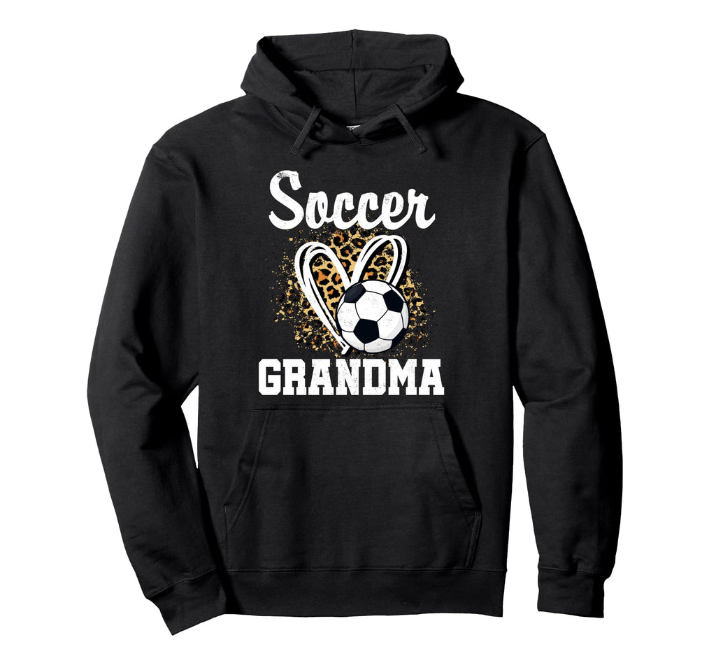 Soccer Grandma Leopard Heart Hoodie - Novelty Apparel Unisex