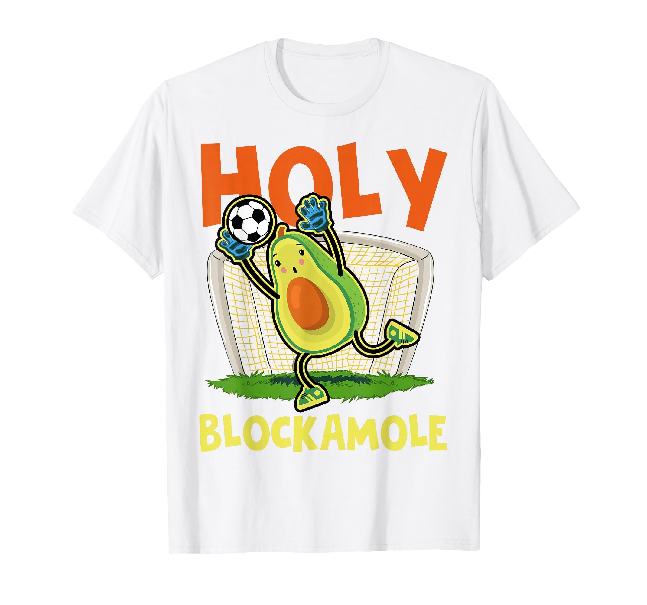 Holy Blockamole Soccer Blocker T-Shirt - Fun Novelty Design for Adults