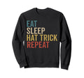 Eat Sleep Hat Trick Repeat Ice Sweatshirt - Aesthetic Graphic for Adults
