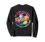 Just Who Loves Football Player Soccer Sweatshirt - Unique Graphic Unisex