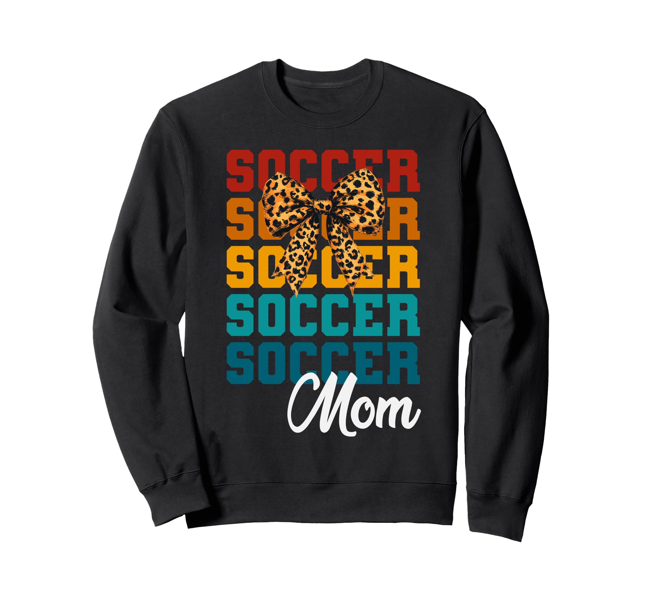 Coquette Bow Soccer Mom Soccer Sweatshirt - Minimalist Print for Adults