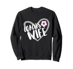 Soccer Coachs Wife Heart Sweatshirt - Custom Art Print Unisex