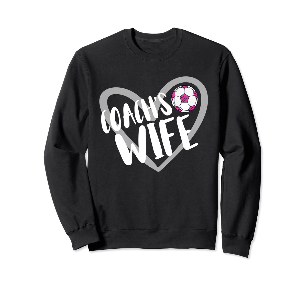Soccer Coachs Wife Heart Sweatshirt - Custom Art Print Unisex