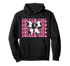 Womens Coquette Bow Ribbon Soccer Hoodie - Streetwear Style Men Women