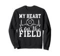 My Heart Is Field Soccer Sweatshirt - Custom Art Print Unisex