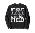 My Heart Is Field Soccer Sweatshirt - Custom Art Print Unisex