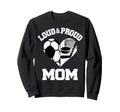 Loud Proud Mom Soccer Hockey Heart Sweatshirt - Graphic Print for Adults