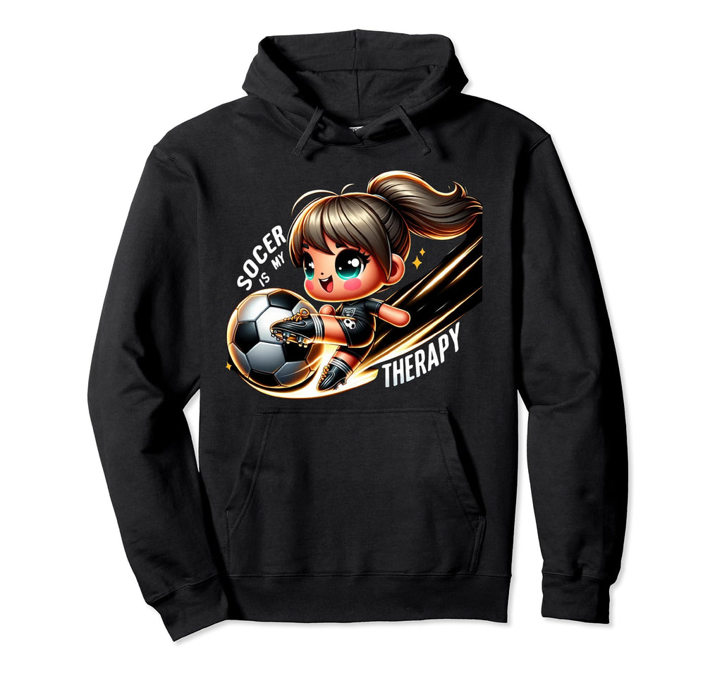 Soccer Therapy I Passionate Soccer Player I Hoodie - Trendy Graphic Unisex
