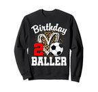 2Nd Birthday Baller 2 Year Old Sweatshirt - Fun Novelty Design for Adults