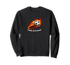 Strike Power Soccer Flaming Soccer Sweatshirt - Custom Art Print Men Women