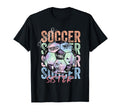Colorful Soccer Sister Ball T-Shirt - Minimalist Print for Adults
