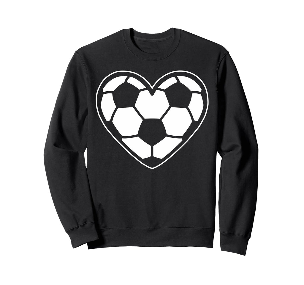 Soccer Heart Soccer Silhouette Sweatshirt - Graphic Print for Adults