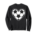 Soccer Heart Soccer Silhouette Sweatshirt - Graphic Print for Adults