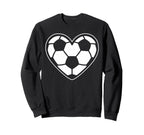 Soccer Heart Soccer Silhouette Sweatshirt - Graphic Print for Adults