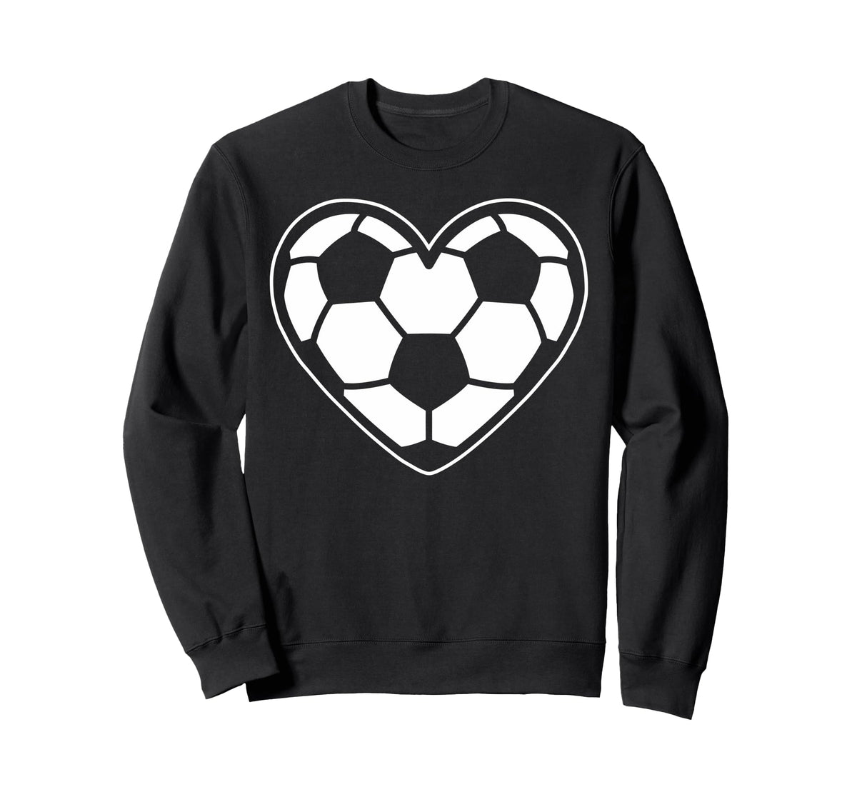 Soccer Heart Soccer Silhouette Sweatshirt - Graphic Print for Adults