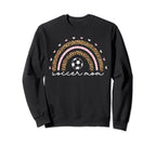 Proud Soccer Mom Mama Leopard Rainbow Sweatshirt - Streetwear Style Unisex