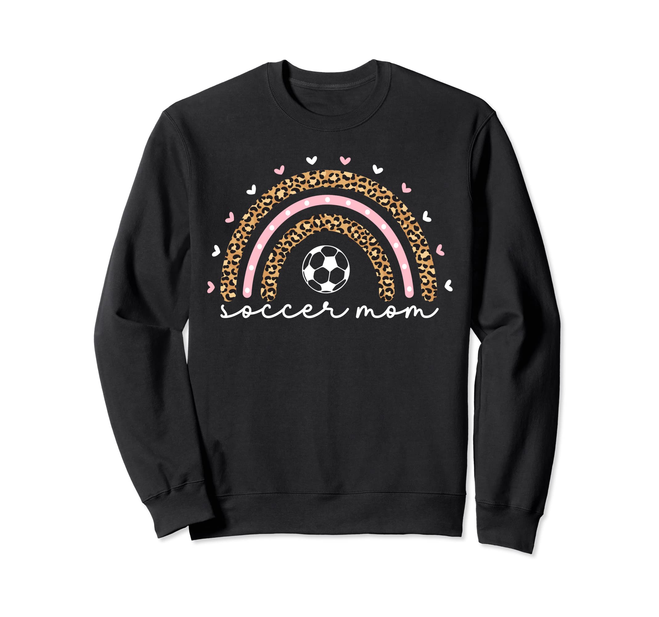 Proud Soccer Mom Mama Leopard Rainbow Sweatshirt - Streetwear Style Unisex