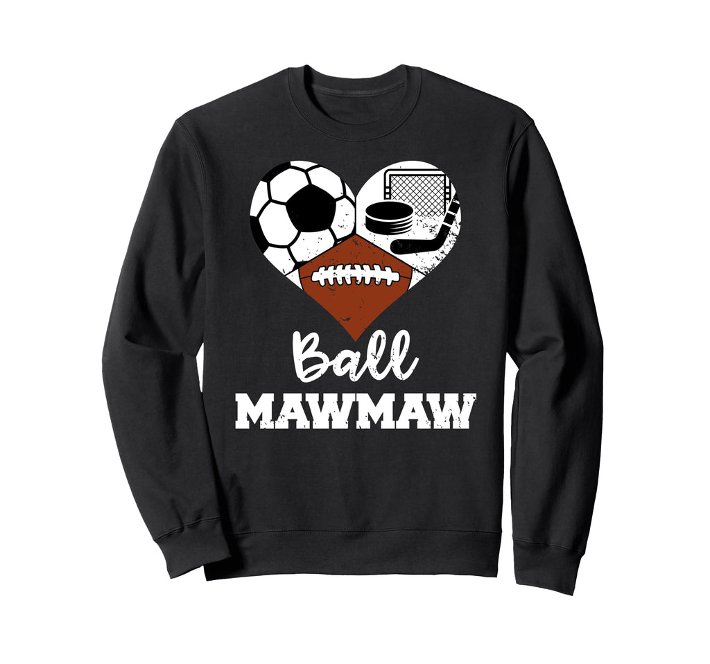 Ball Mawmaw Funny Soccer Sweatshirt - Casual Everyday Wear for Adults