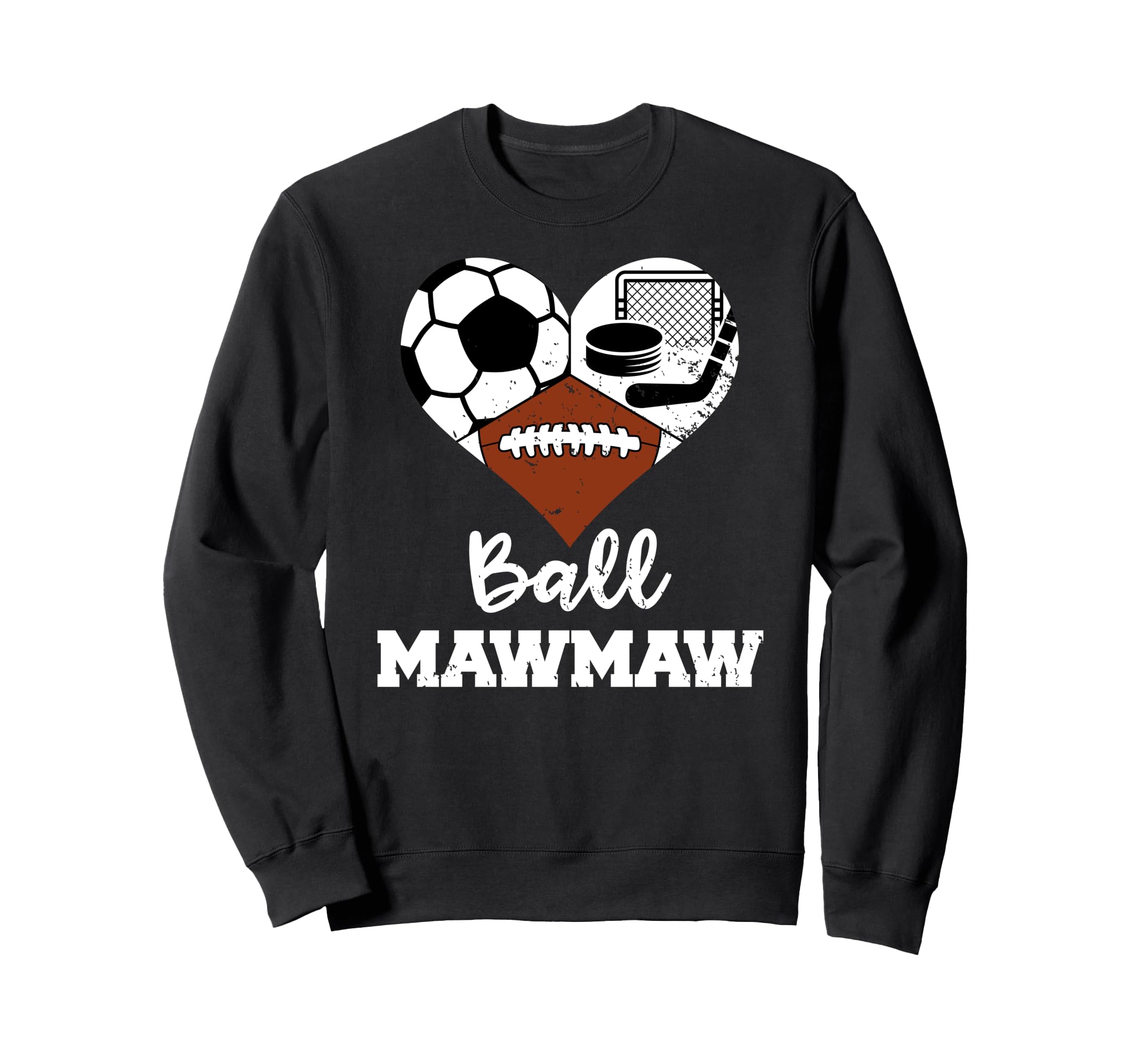 Ball Mawmaw Funny Soccer Sweatshirt - Casual Everyday Wear for Adults