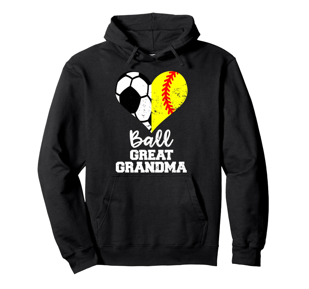 Ball Great Grandma Heart Funny Soccer Hoodie - Custom Art Print for Adults