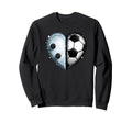 Ice Hockey Soccer Ball Heart Sports Sweatshirt - Minimalist Print Unisex