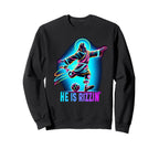 He Is Rizzin Meme Jesus Religious Sweatshirt - Streetwear Style Men Women