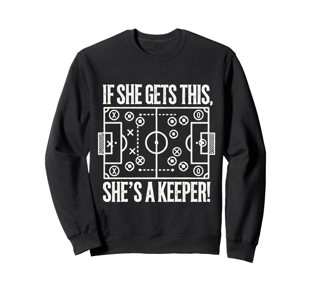 Soccer Goalie Art Soccer Coach Sweatshirt - Minimalist Print for Adults
