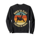 Born To Play Forced To Work Sunset Art Sweatshirt - Graphic Print Unisex