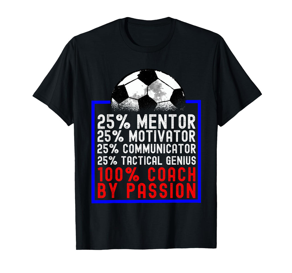 Soccer Coach Soccer Team 100 Passion T-Shirt - Unique Graphic for Adults