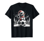 Frosty Soccer Ball Snowman Player T-Shirt - Novelty Apparel for Adults