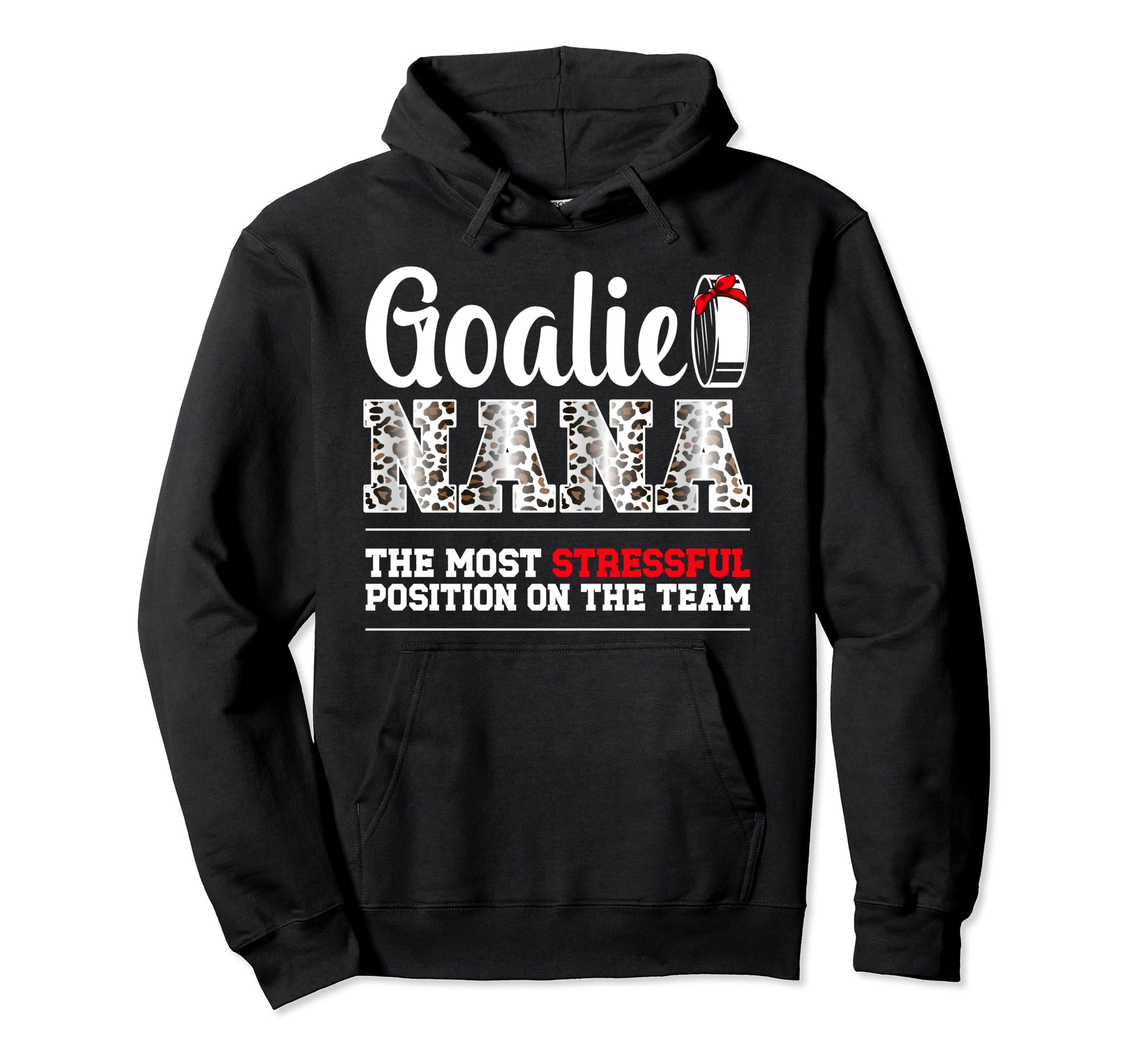 Ice Hockey Goalie Nana Funny Ice Hockey Hoodie - Trendy Graphic Men Women