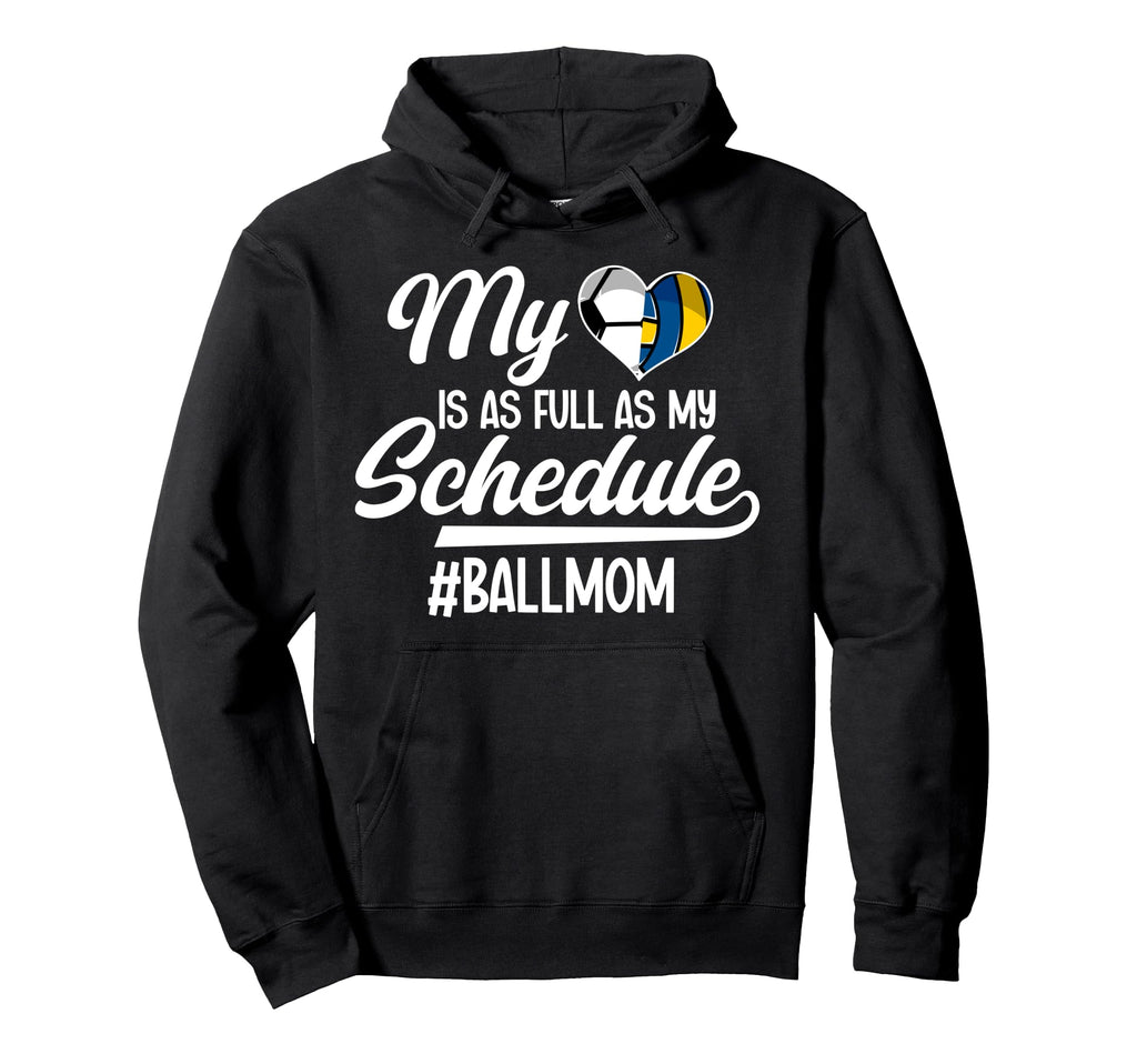 Ball Mom Proud Soccer Volleyball Mom Hoodie - Unique Graphic for Adults
