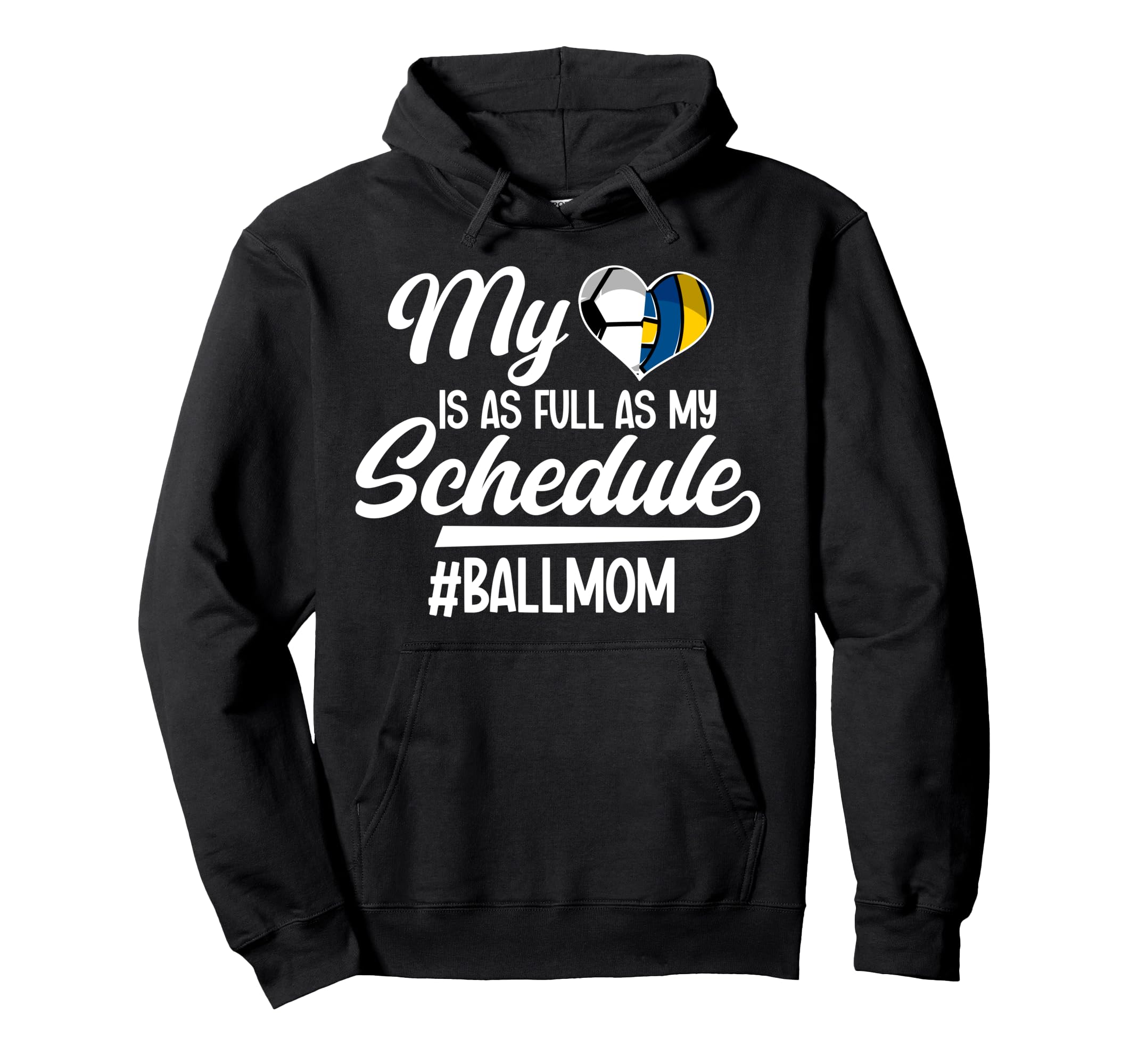 Ball Mom Proud Soccer Volleyball Mom Hoodie - Unique Graphic for Adults