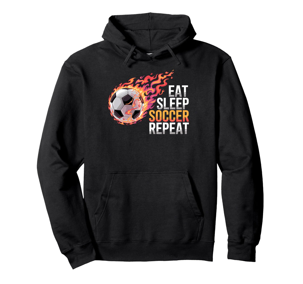 Eat Sleep Soccer Repet Goalie Player Hoodie - Streetwear Style for Adults