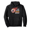 Eat Sleep Soccer Repet Goalie Player Hoodie - Streetwear Style for Adults