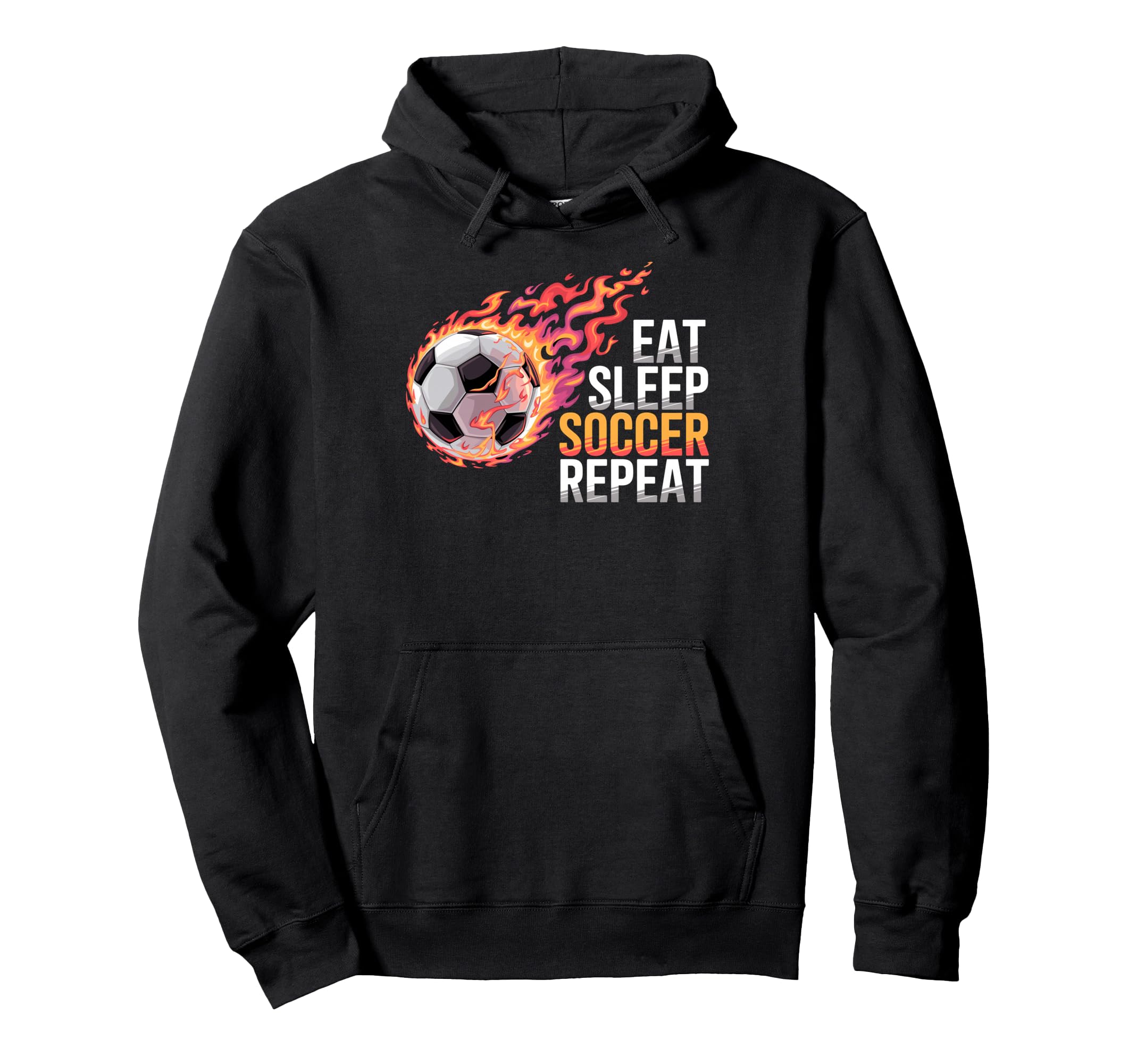 Eat Sleep Soccer Repet Goalie Player Hoodie - Streetwear Style for Adults