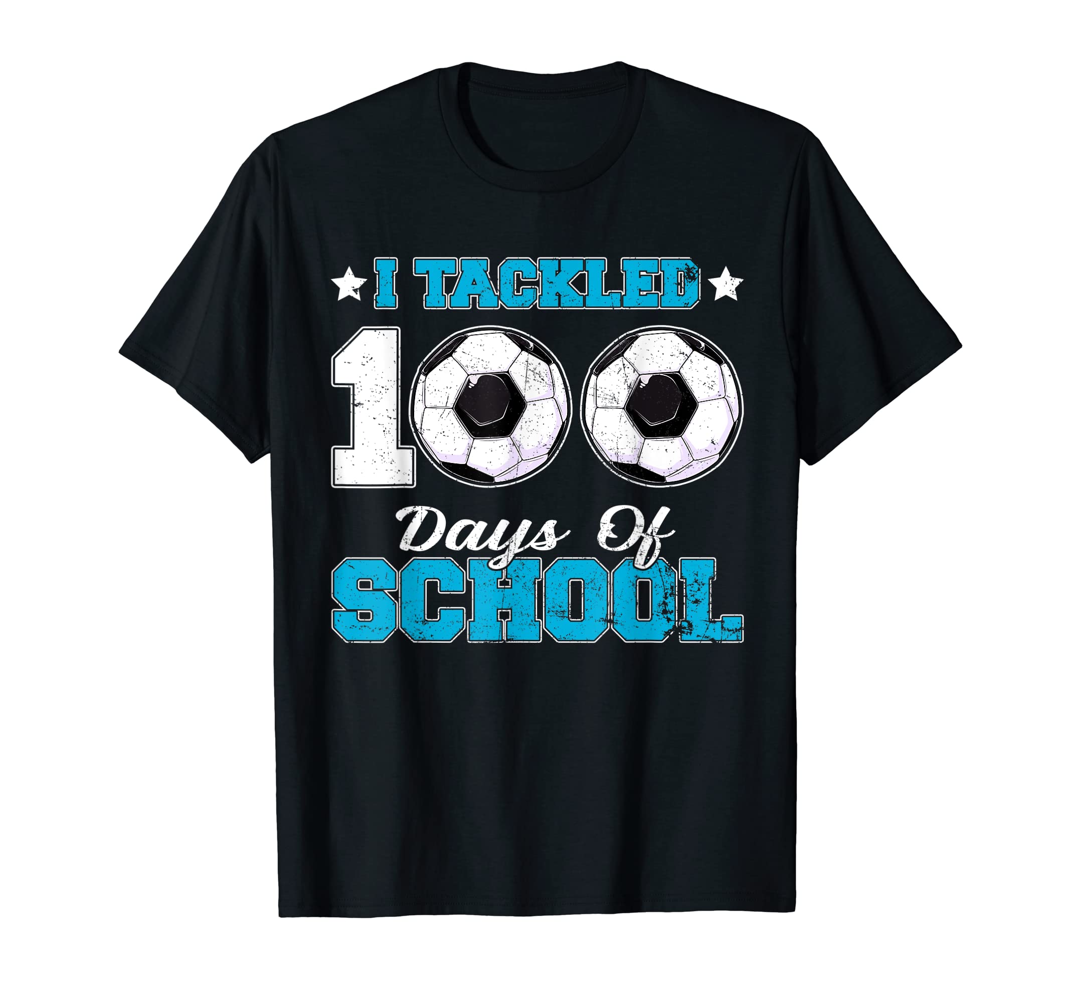 I Tackled 100 Days School Soccer Ball T-Shirt - Streetwear Style Unisex