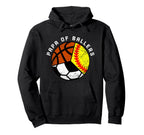 Papa Ballers Funny Softball Soccer Hoodie - Aesthetic Graphic Unisex