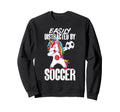Distracted Soccer Sweatshirt - Minimalist Print Men Women