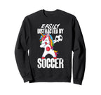 Distracted Soccer Sweatshirt - Minimalist Print Men Women