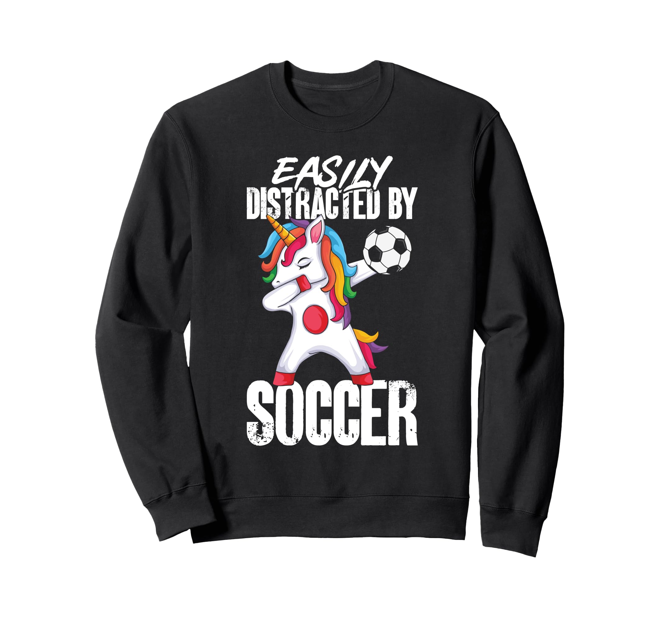Distracted Soccer Sweatshirt - Minimalist Print Men Women