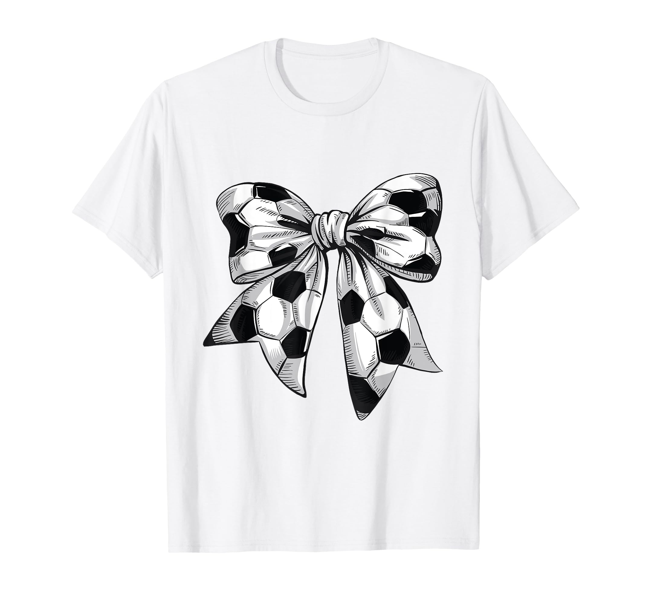 Coquette Bow Soccer Ball Mom Life Game T-Shirt - Trendy Graphic for Adults
