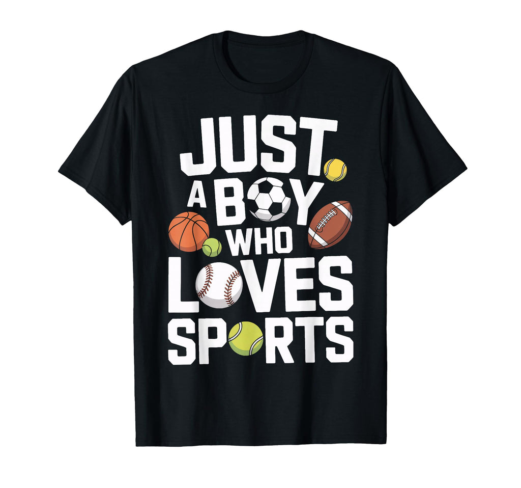 Just Who Loves Sports Soccer Baseball T-Shirt - Aesthetic Graphic Unisex