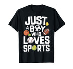 Just Who Loves Sports Soccer Baseball T-Shirt - Aesthetic Graphic Unisex
