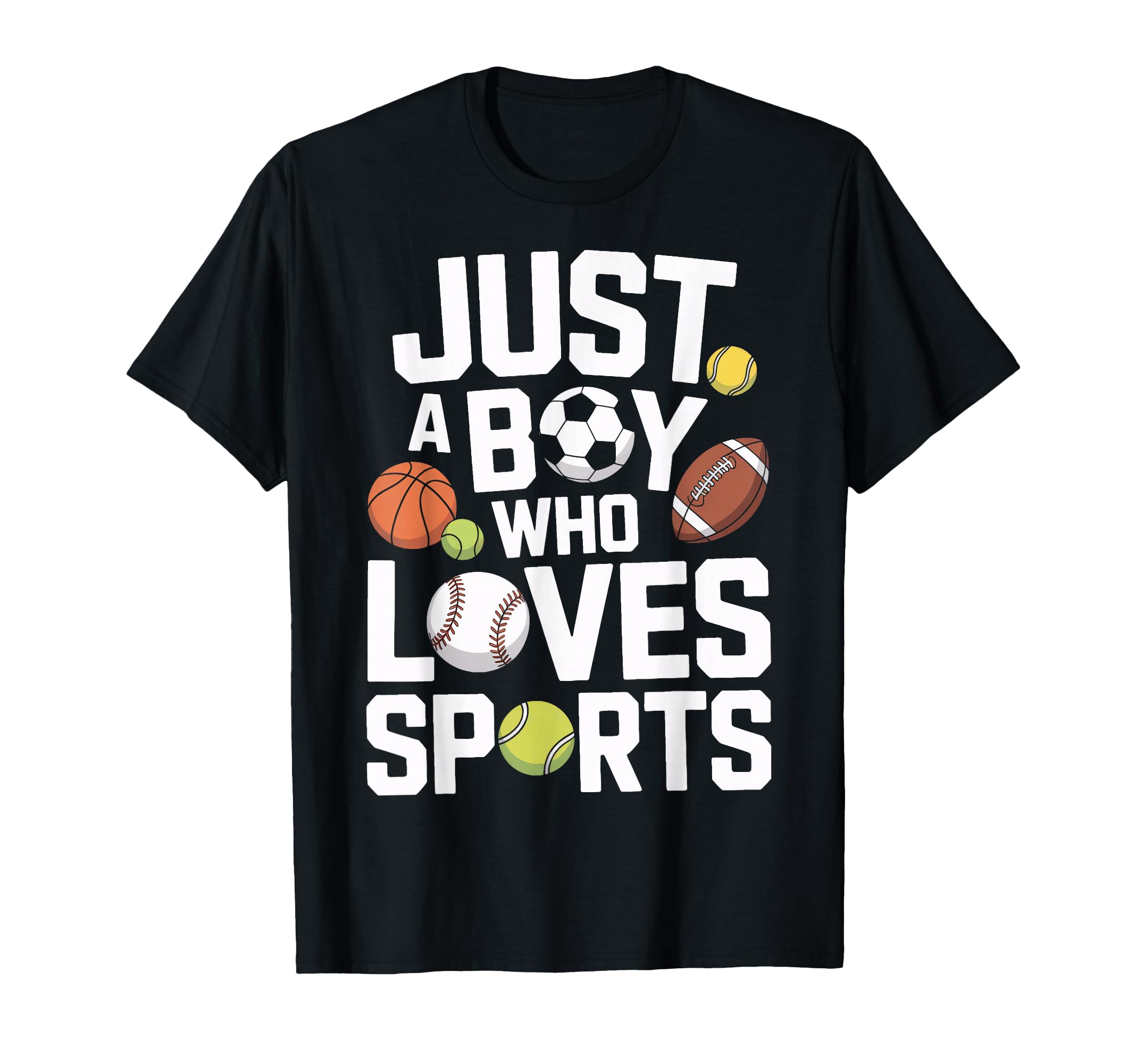 Just Who Loves Sports Soccer Baseball T-Shirt - Aesthetic Graphic Unisex