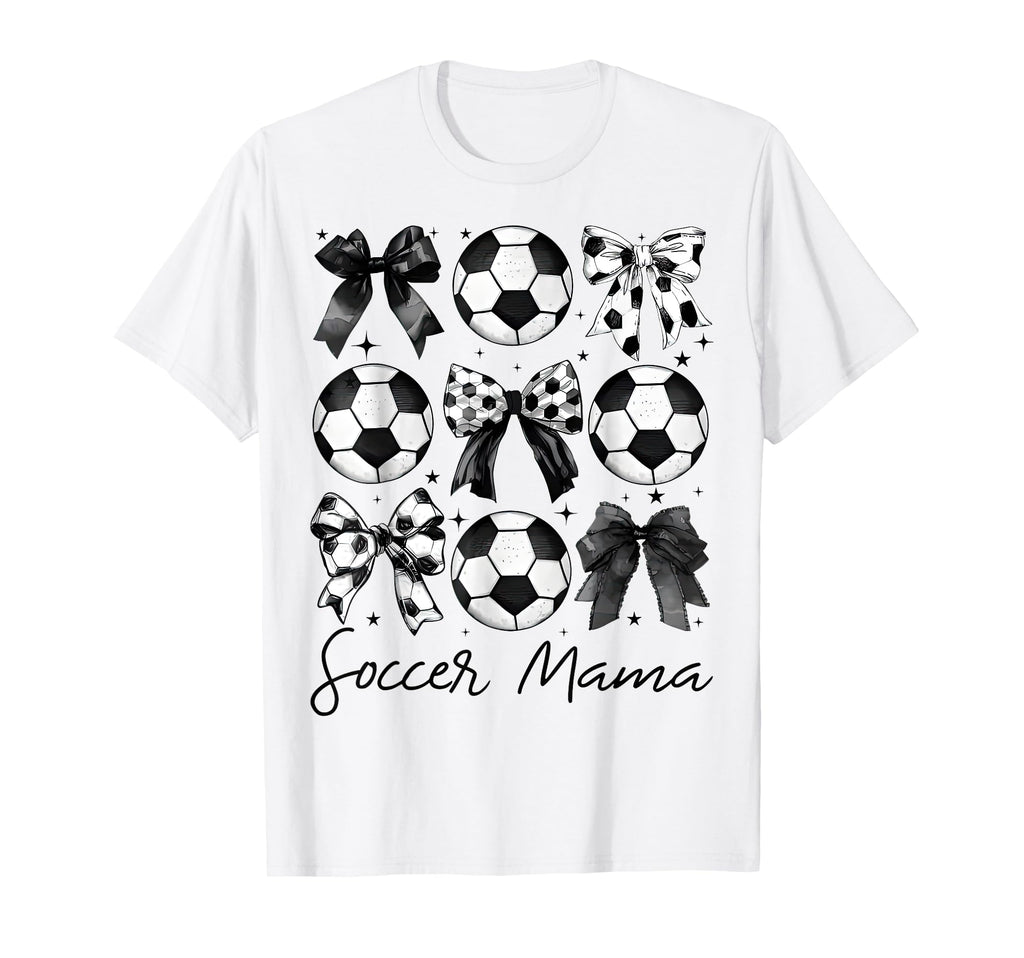 Coquette Soccer Mama Mom Mothers Day T-Shirt - Casual Everyday Wear Unisex