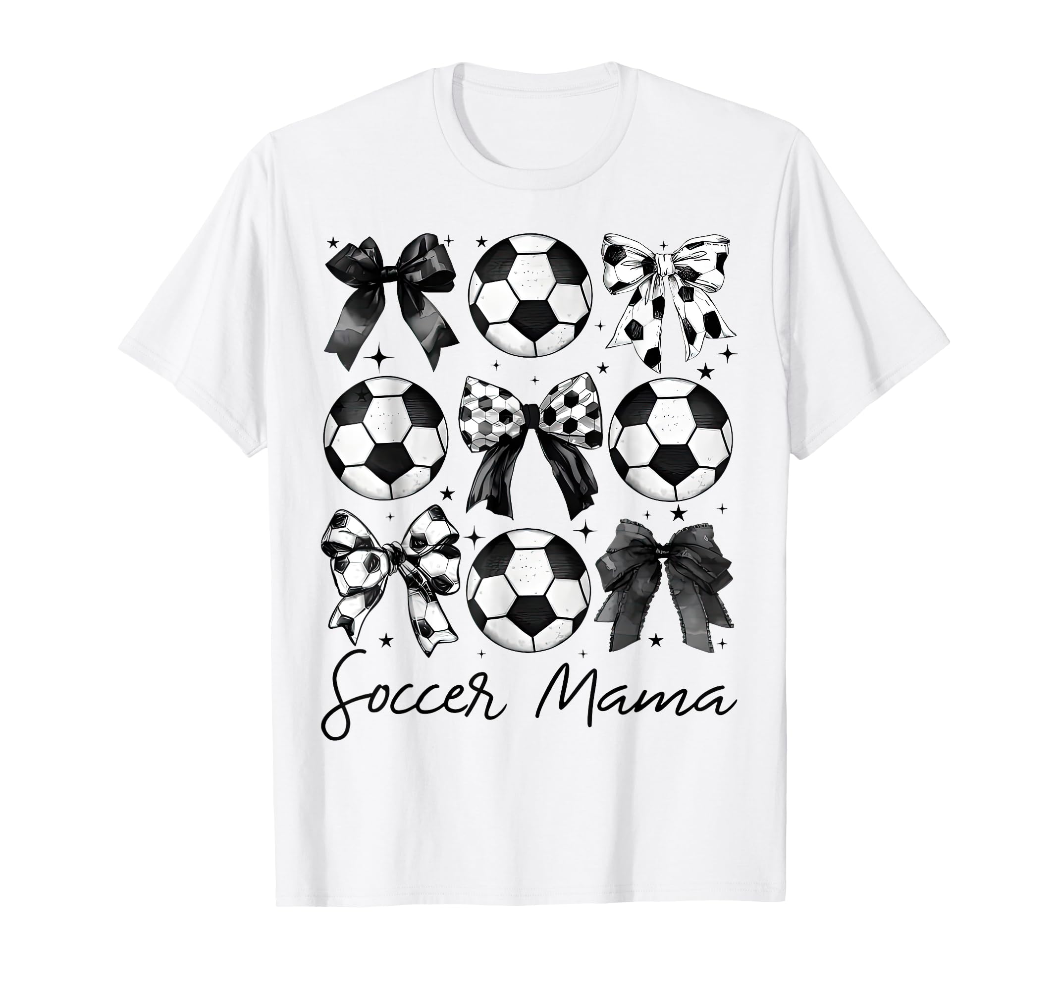 Coquette Soccer Mama Mom Mothers Day T-Shirt - Casual Everyday Wear Unisex