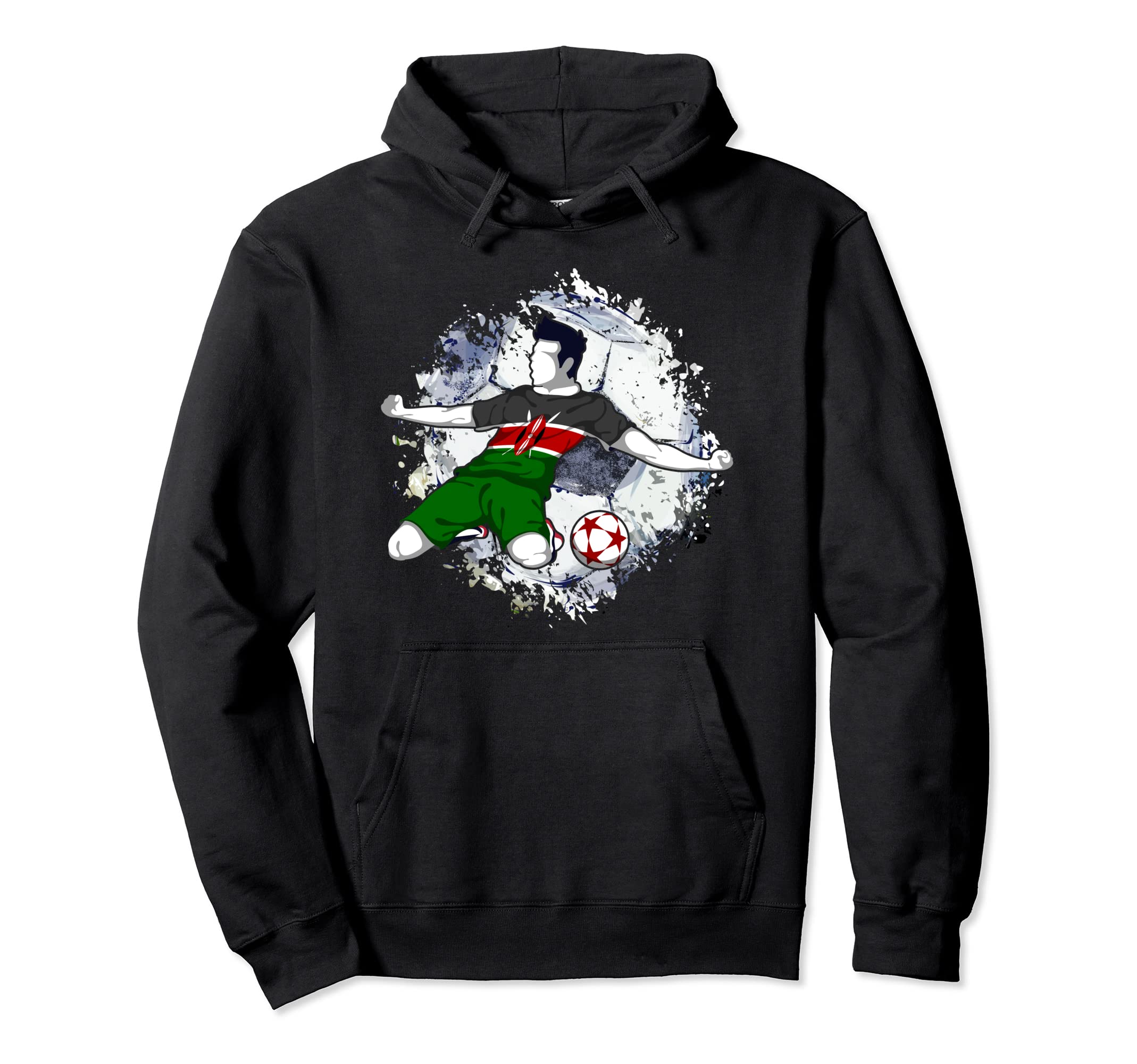 Kenya Soccer Kenyan National Flag Proud Hoodie - Graphic Print Men Women
