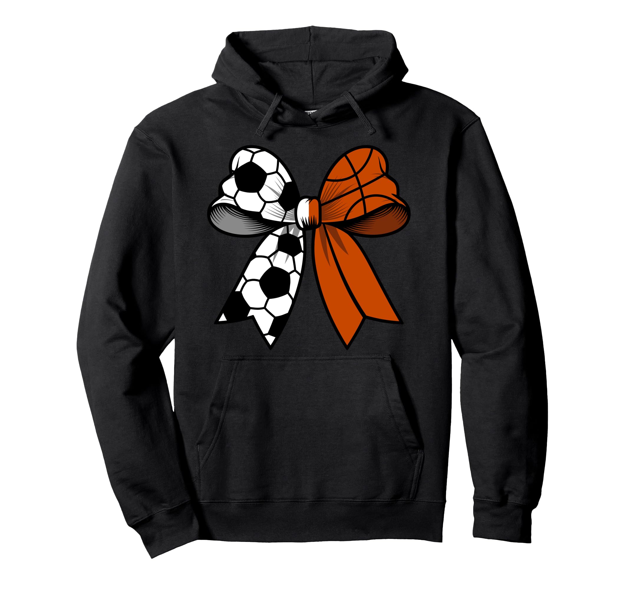 Soccer Basketball Coquette Bow Funny Hoodie - Streetwear Style Unisex